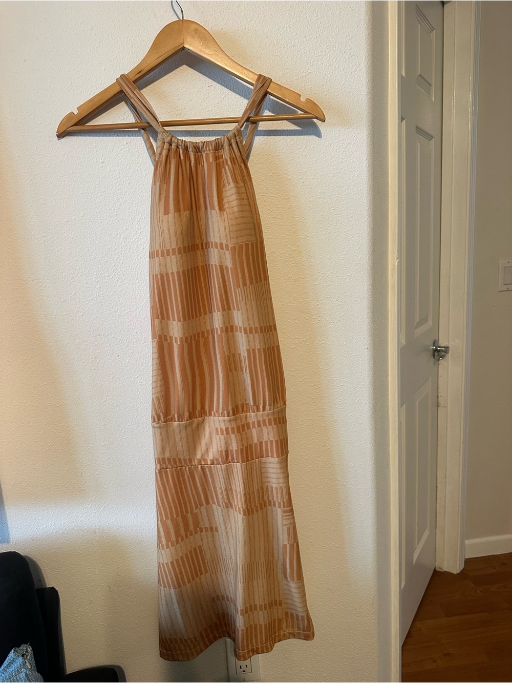 Prana sundress, drop waist, shelf bra.